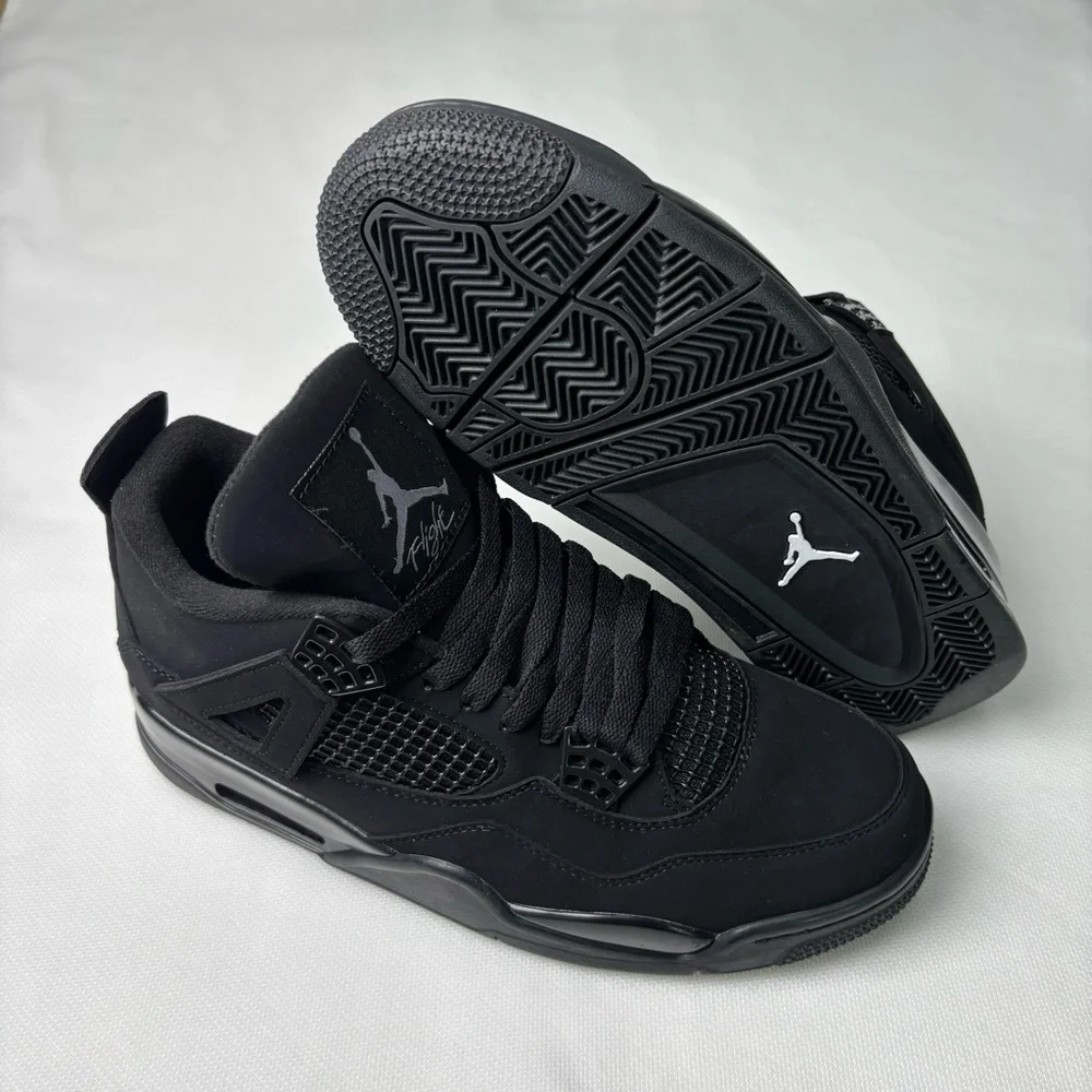 Jordan 4 Retro Black Cat 2020 -Men’s Classic Athletic Sneakers Shoes - Picture 4 of 5